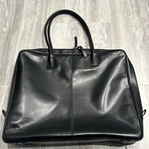 Banana Republic Black Leather Tote Bag